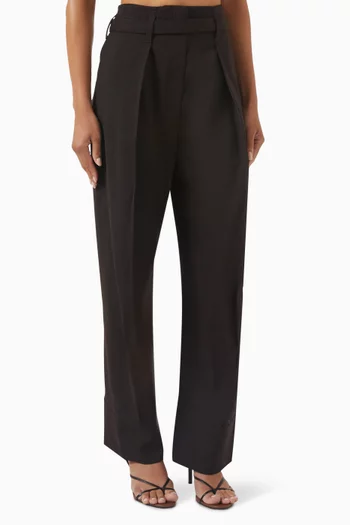 Turn-up Pants in Wool Blend