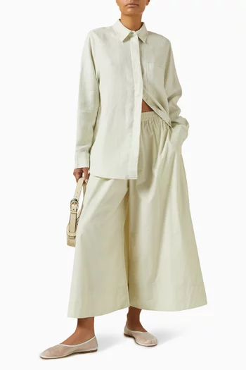 Voluminous Culotte Pants in Pima Cotton