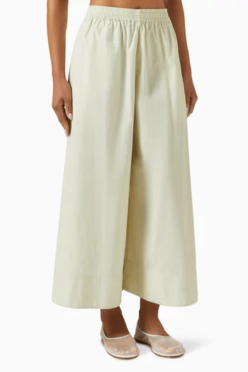 Voluminous Culotte Pants in Pima Cotton
