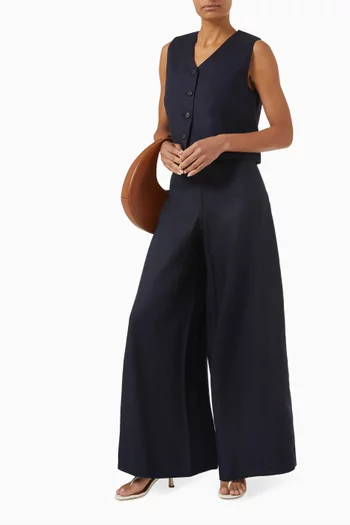 Wide-leg Pants in Linen