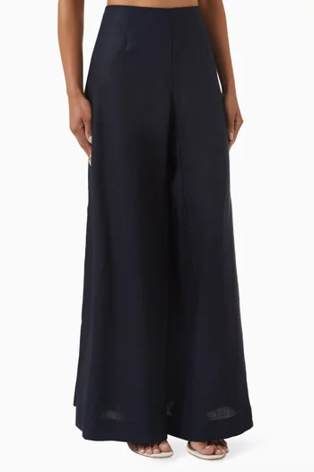 Wide-leg Pants in Linen