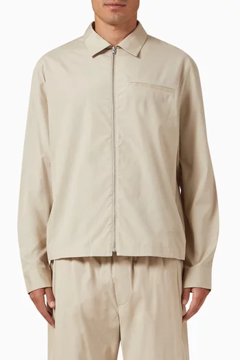 Zipped Shirt in Twill