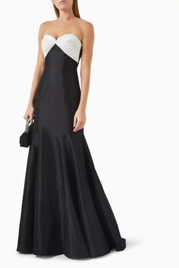 Off-shoulder Gown in Scuba
