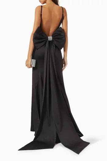 Open-back Slit Gown