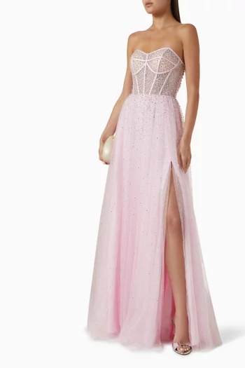 Embellished Gown in Tulle