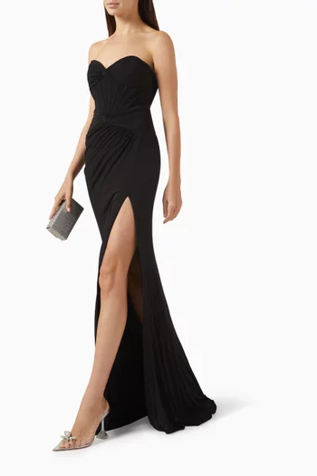 Strapless Corset Maxi Dress