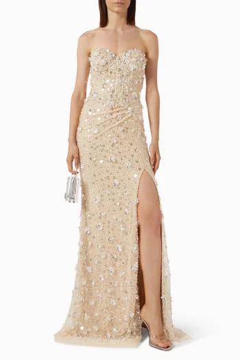 Beaded Embellished Maxi Dress