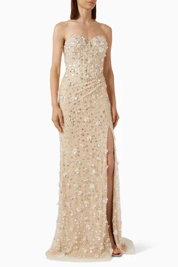 Beaded Embellished Maxi Dress