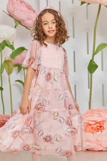 Floral Dress in Chiffon