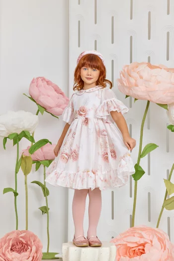 Floral-print Dress in Chiffon