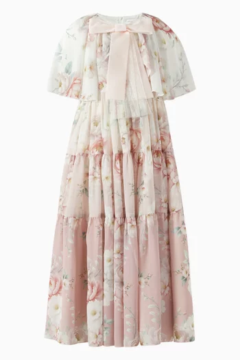 Floral-print Dress in Chiffon