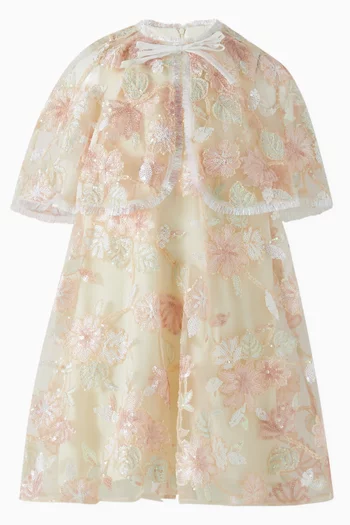 Floral Cape Dress