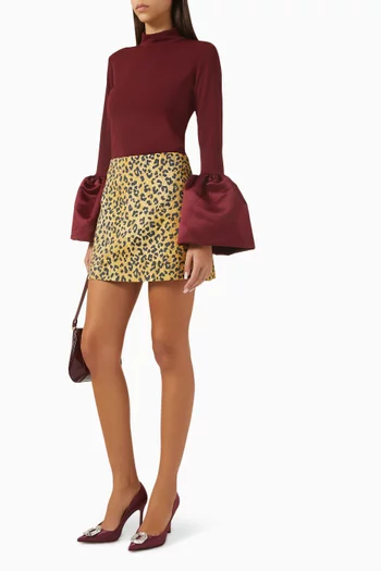 Adama Top in Jersey & Satin