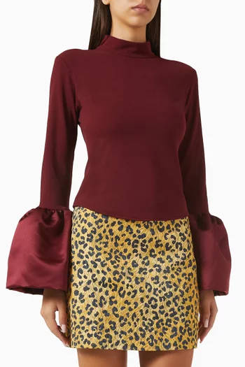 Adama Top in Jersey & Satin