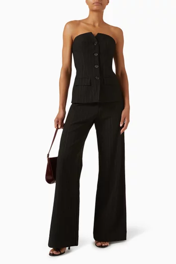 Mago Flared Pants in Crepe