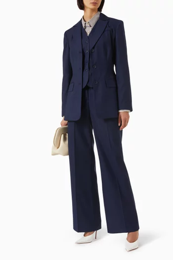 Donis Flared Pants in Gabardine