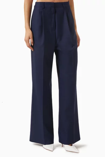 Donis Flared Pants in Gabardine