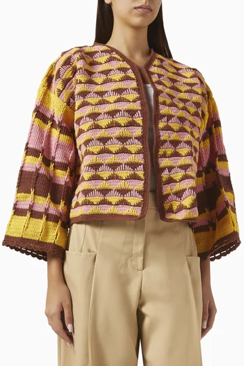 Mahalah Cropped Jacket in Knit