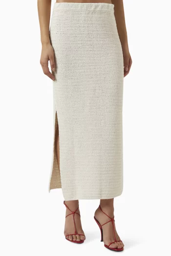 Naomi Maxi Skirt in Crochet