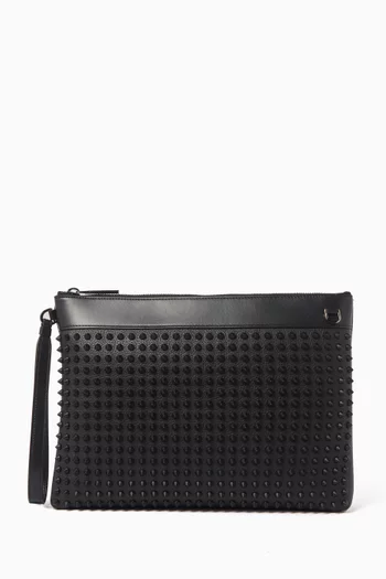 Funky Spiked Pouch in Leather