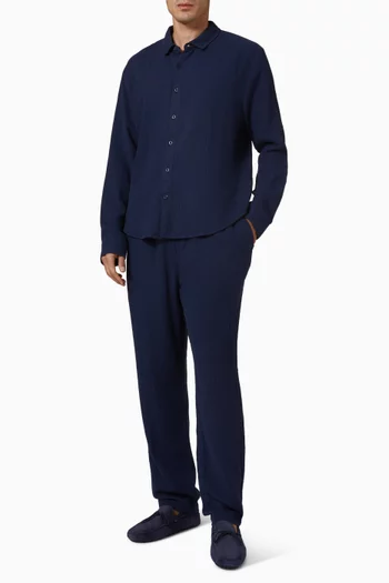 Button-up Shirt in Cotton Gauze