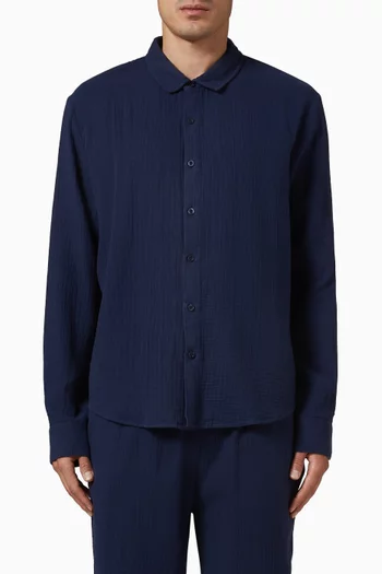 Button-up Shirt in Cotton Gauze