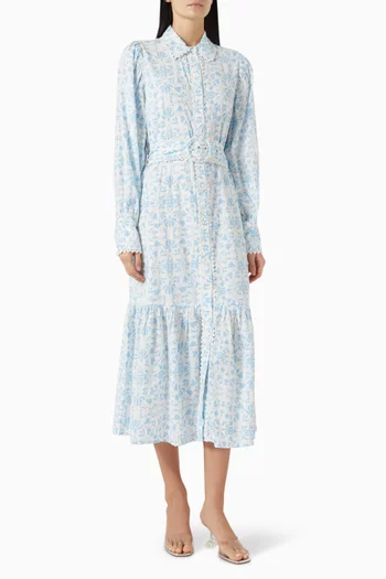 فستان ياسفيبس بنمط قميص قطن عضوي