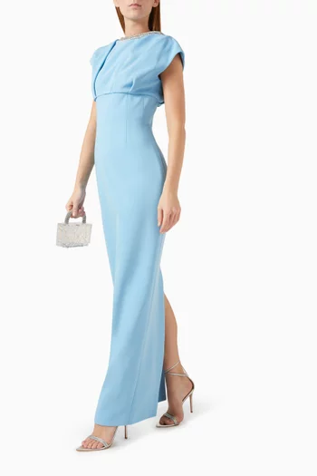 Orion Crystal-trim Gown in Crepe