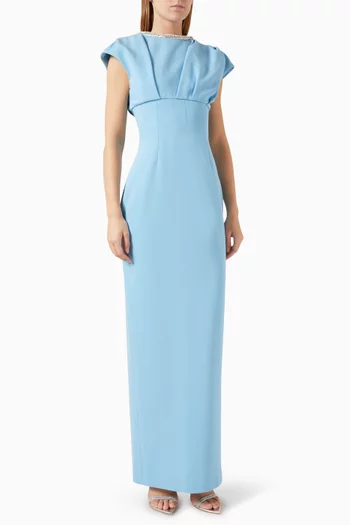 Orion Crystal-trim Gown in Crepe
