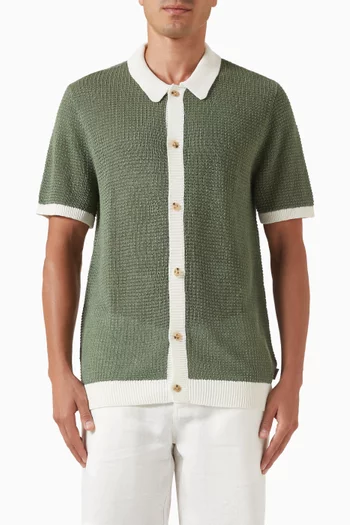 Button-up Sweater in Linen