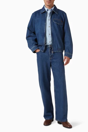 بنطال جينز أرون بساقين واسعتين دينم