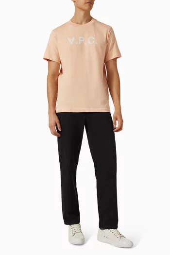 تي شيرت بطبعة شعار الماركة قطن