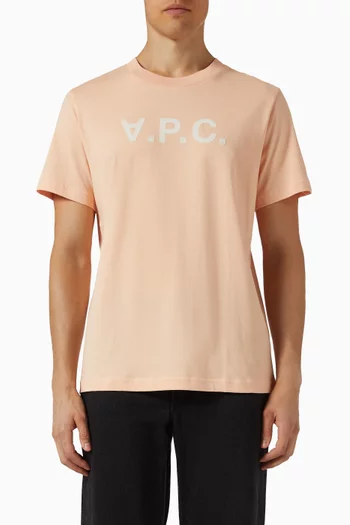 تي شيرت بطبعة شعار الماركة قطن