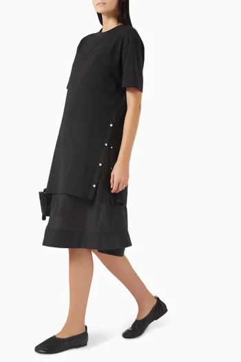 Oversized T-shirt Midi Dress in Cotton