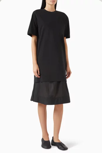 Oversized T-shirt Midi Dress in Cotton
