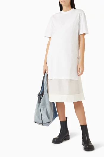 Oversized T-shirt Midi Dress in Cotton