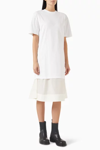 Oversized T-shirt Midi Dress in Cotton