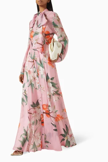 فستان ليليث طويل برباط عند الرقبة