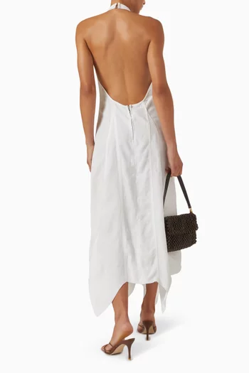 Stella Midi Dress in Tencel & lLinen