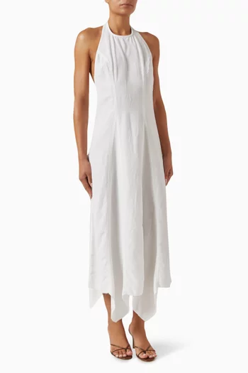 Stella Midi Dress in Tencel & lLinen