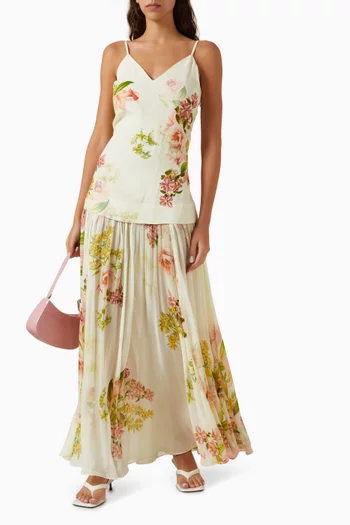 Aiva Floral-print Dress in Viscose