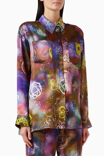 قميص ورك وير حرير كينزو × فوتورا 2000