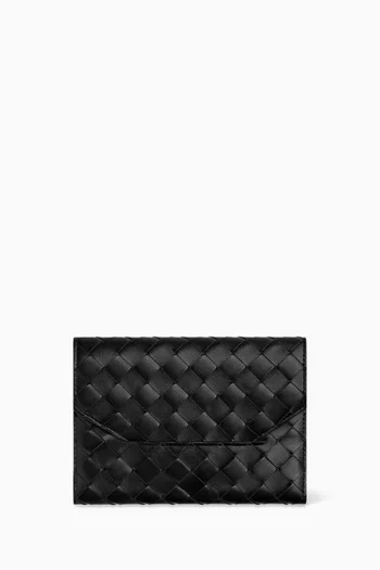 Roll-on Cable Case in Intrecciato Leather