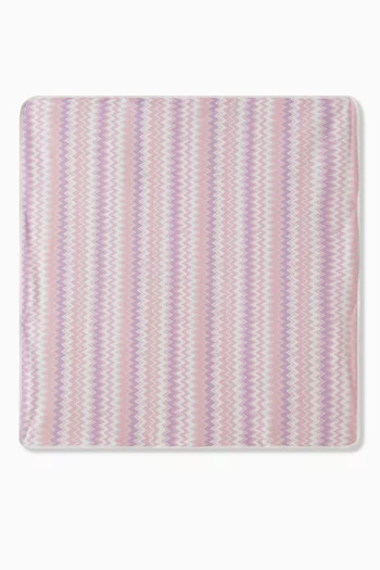 Zig Zag Print Blanket in Cotton