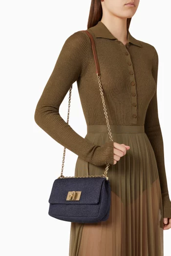 Furla 1927 Mini Crossbody Bag in Denim