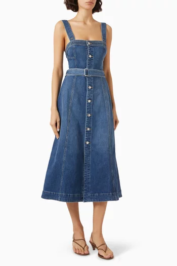Alba Bustier Dress in Denim