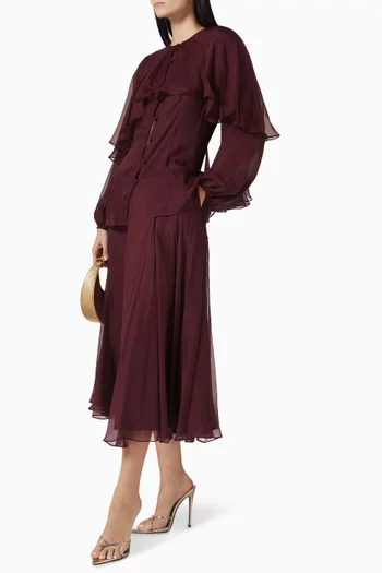 بلوزة بكاب حرير