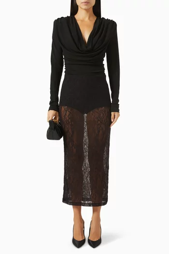 Cowl-neck Top in Jersey