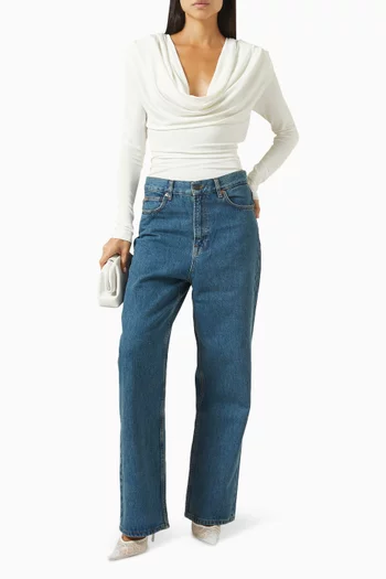 Cowl-neck Top in Jersey