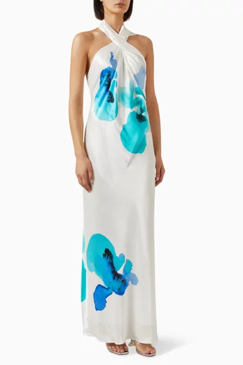 Yewgreen Maxi Dress in Satin